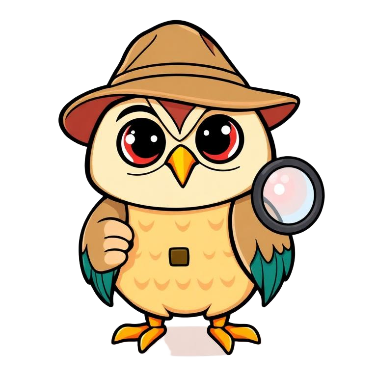 Malin la chouette détective, la mascotte de l'application
